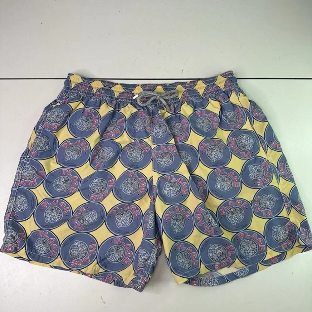 Vilebrequin Turtle Swimming Shorts Blue Yellow Floral XXL